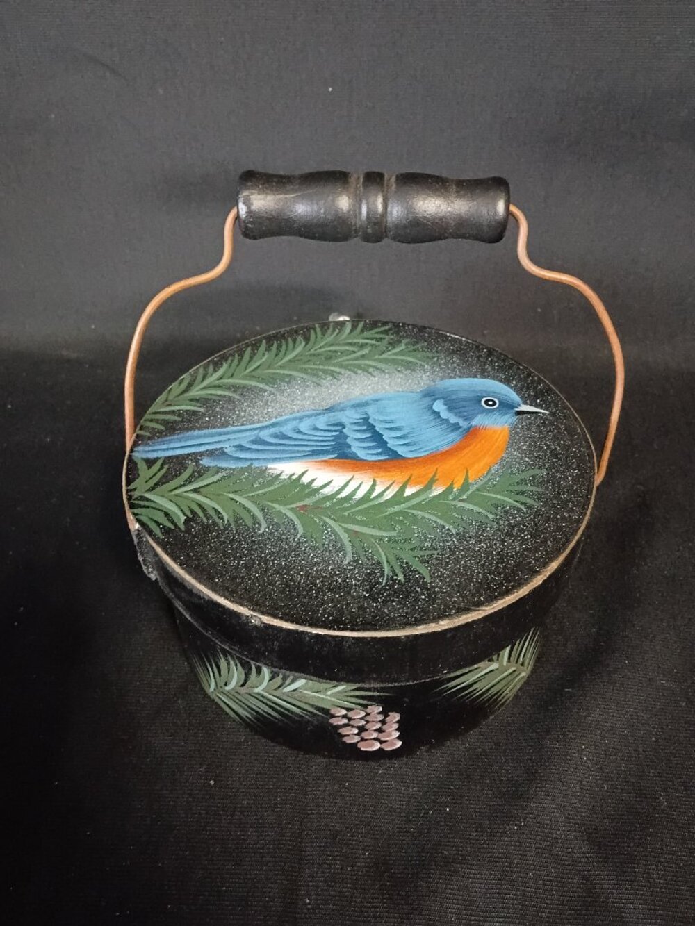 Vintage Adventure Marketing Bluebird Nesting Box Hand Painted Folk Art Decor